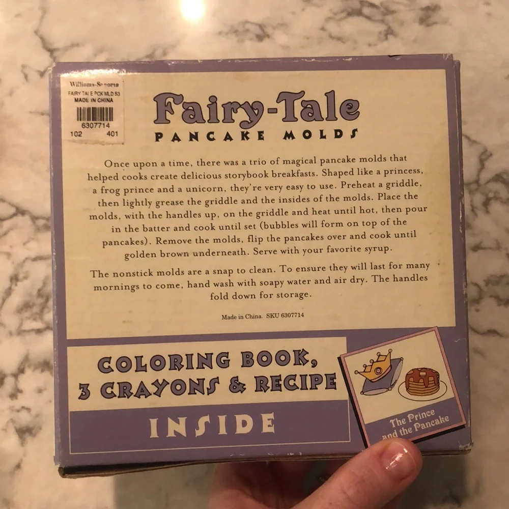 Williams Sonoma l Fairy Tale Pancake Molds Set of 3